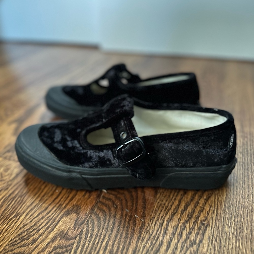 Vans Black Velvet Mary Jane Shoes